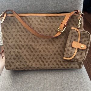 Dooney & Bourke Brown and Tan Shoulder Bag